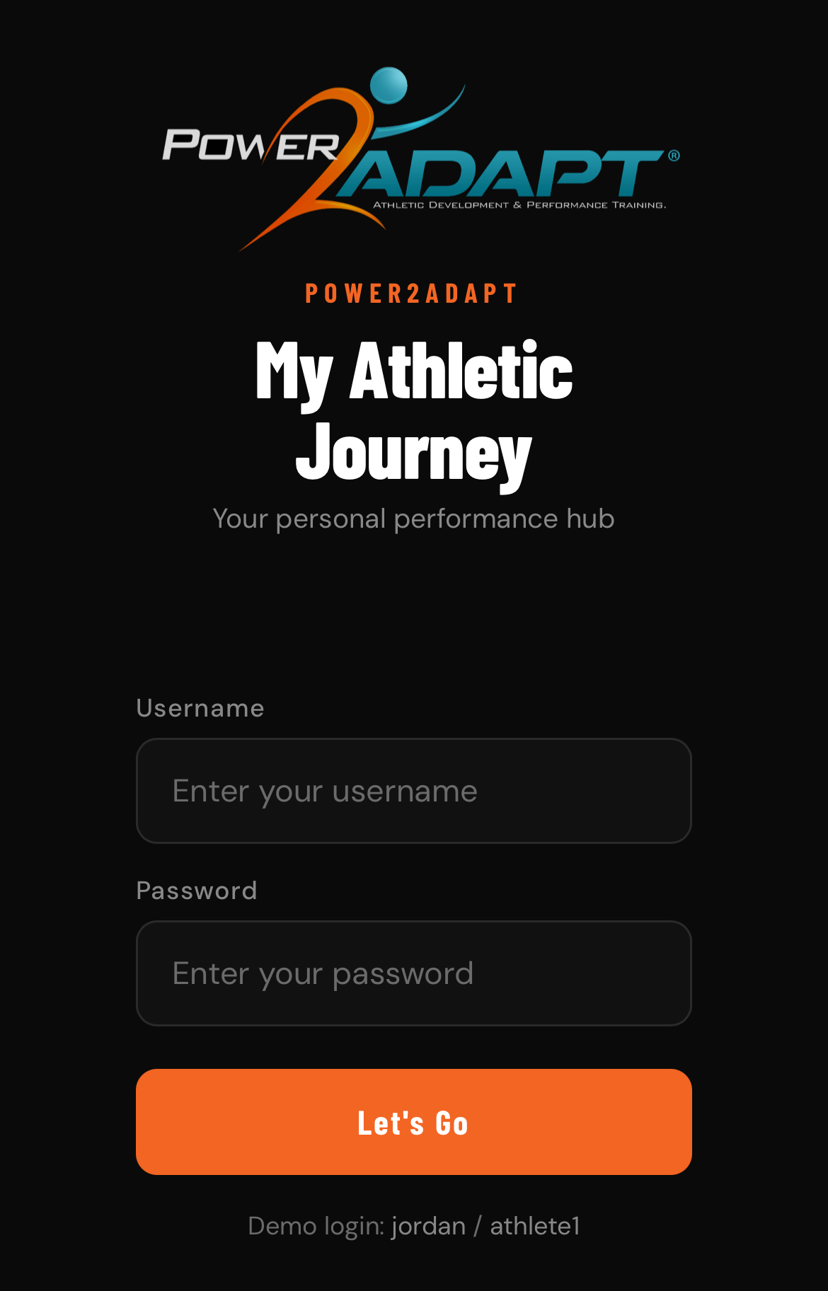 My Athletic Journey — personal performance hub